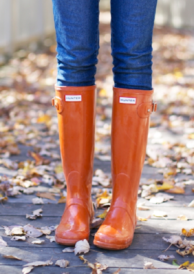 women legs with red boots.